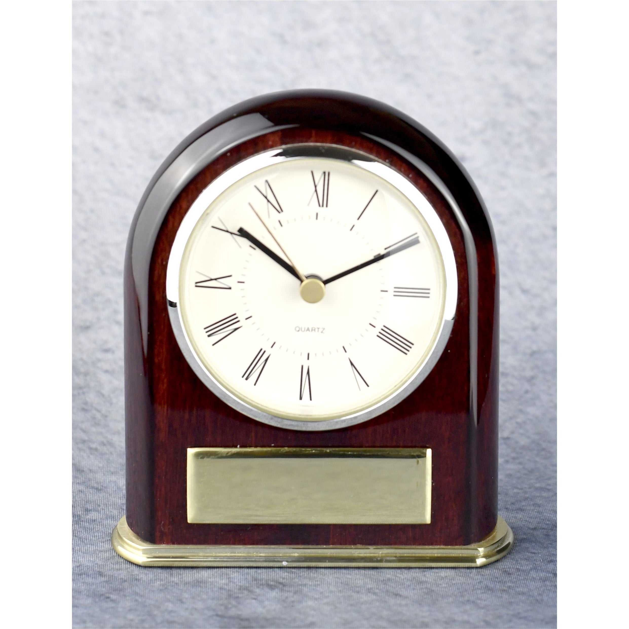 Clock Framed with Rosewood and Brass